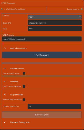 HTTP Request Node diagram